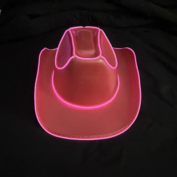 Pink light up cowgirl hat
